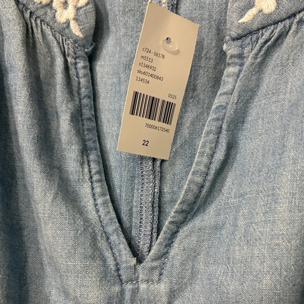 NWT Lane Bryant Light Blue Denim Mid Dress size 22 - Picture 5 of 11